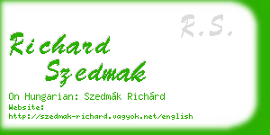 richard szedmak business card